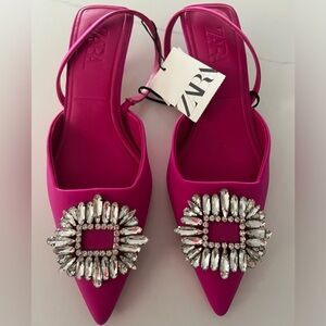 Zara Fuchsia Pointy Toe Heels